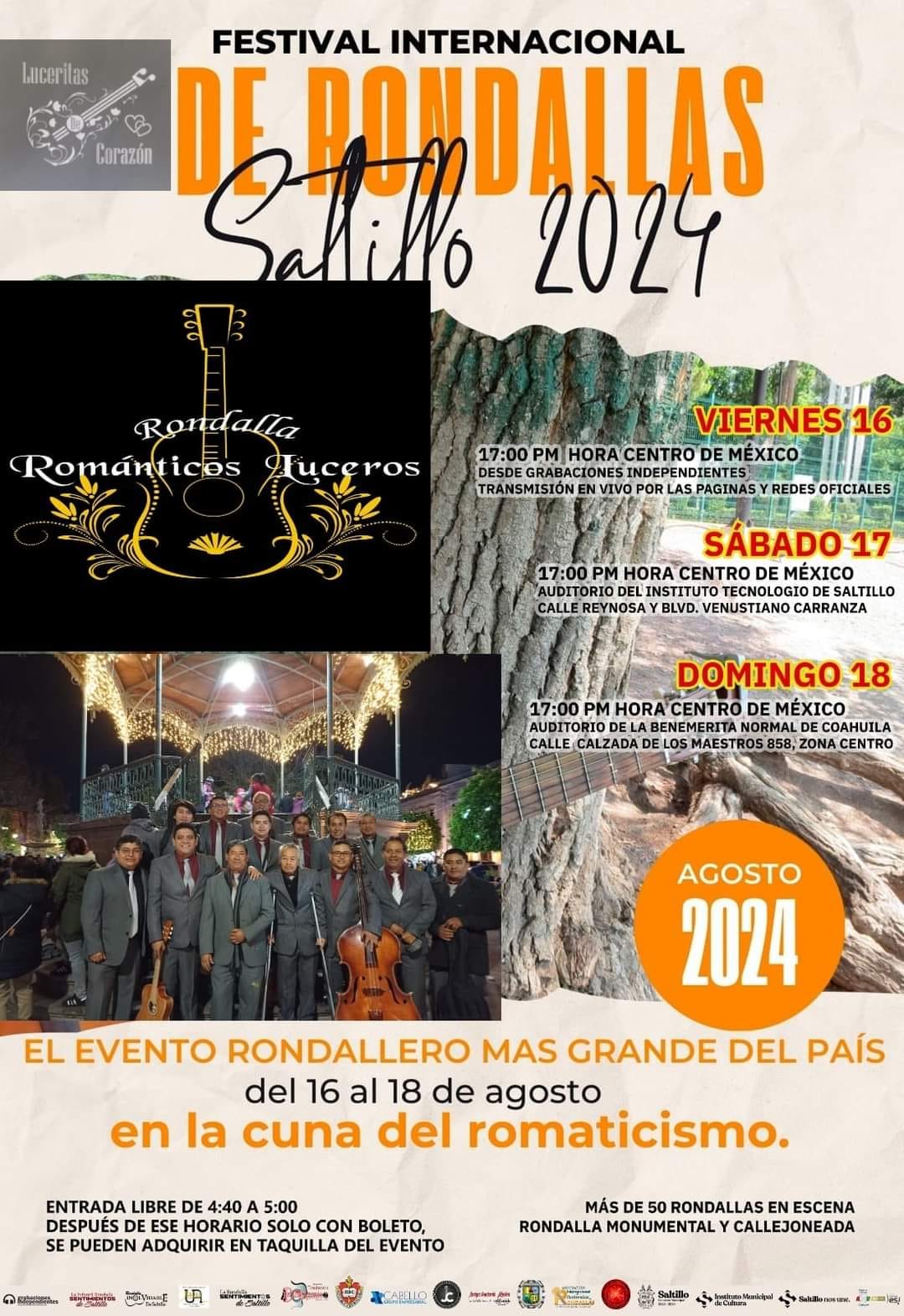 Mensajeros del Amor en el Festival Internacional de Rondallas Saltillo