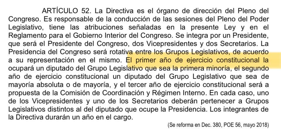 Por Ley, Movimiento Ciudadano debe presidir la mesa directiva del Congreso de Nuevo León