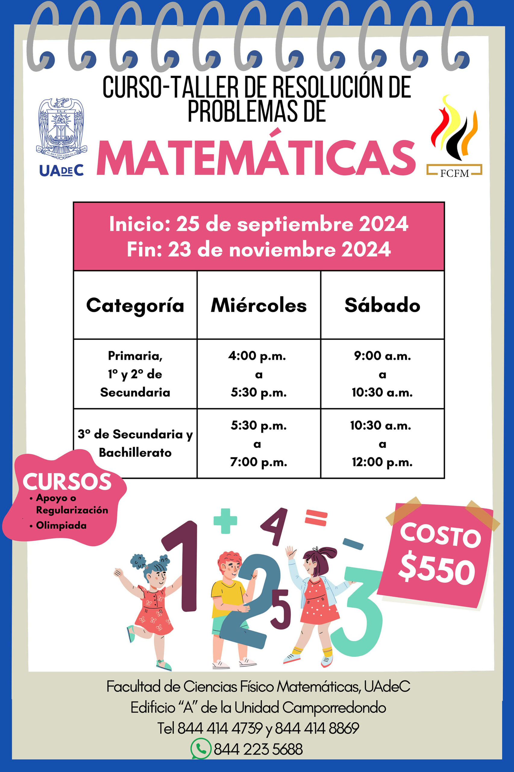 Impartirán en la UAdeC el Curso-Taller de Resolución de Problemas de Matemáticas