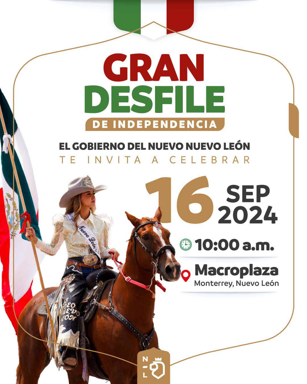 Invita Gobierno de Nuevo León a gran Desfile de Independencia