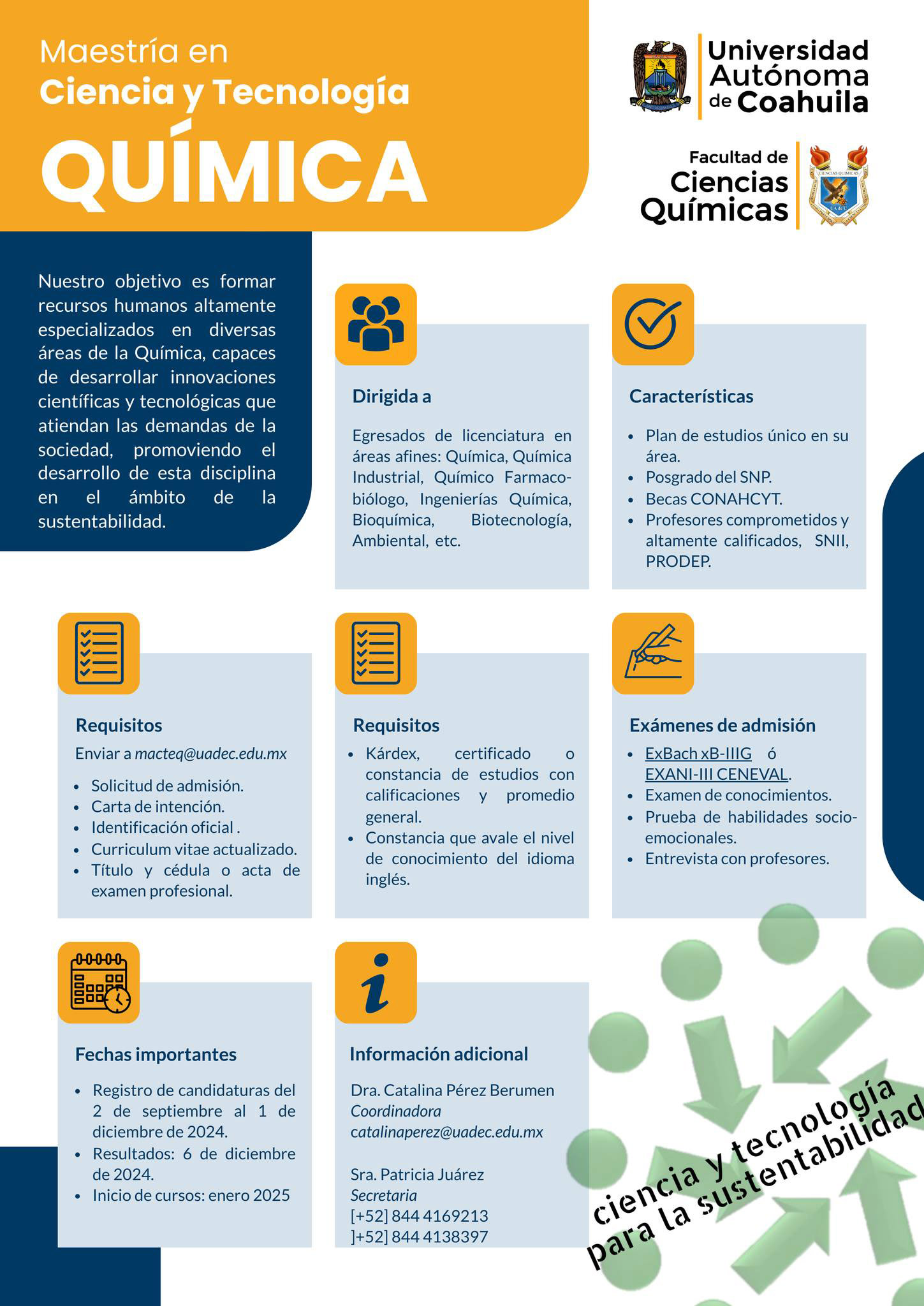 Cursa en la UAdeC la Maestría en Ciencia y Tecnología Química