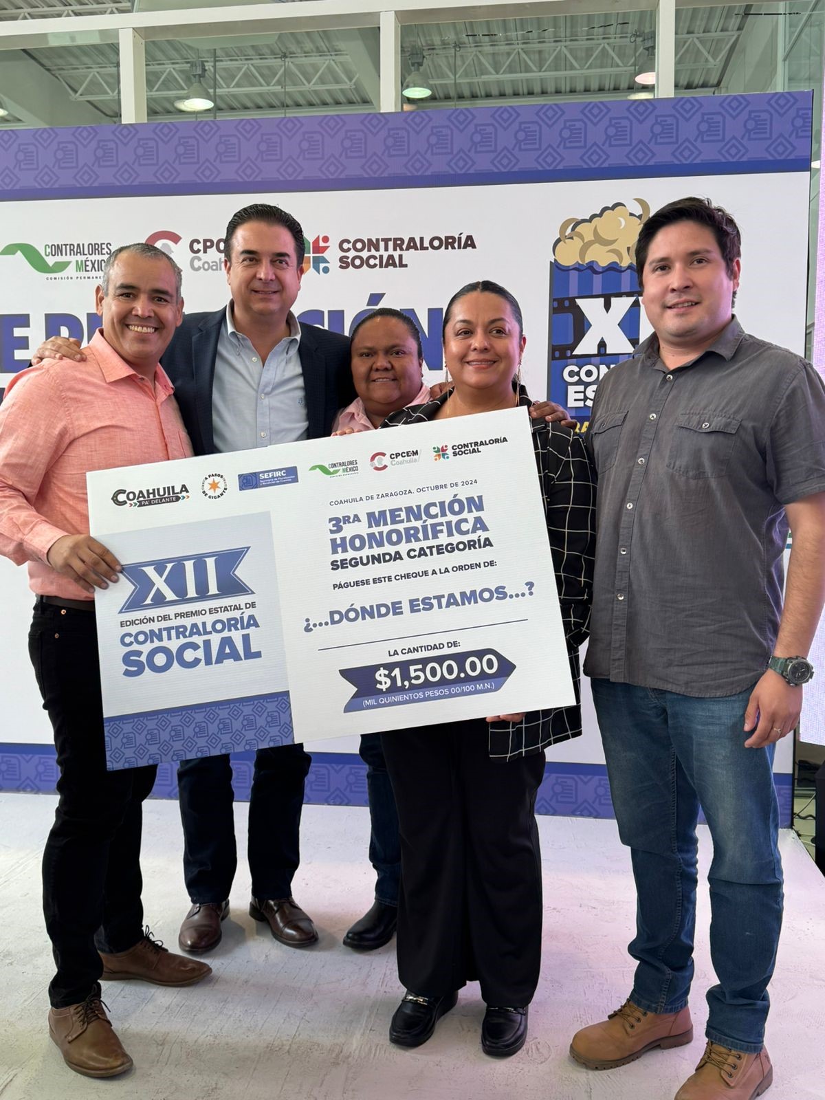 Docente de la UAdeC Ganó Mención Honorifica en el XII Premio Estatal de Contraloría Social 2024