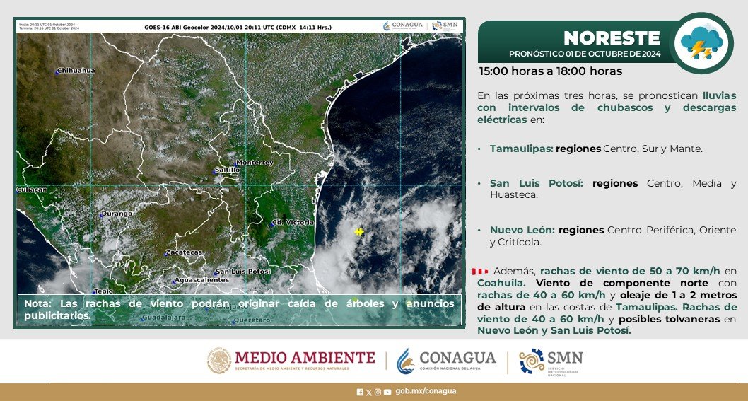 Se esperan fuertes vientos en Coahuila