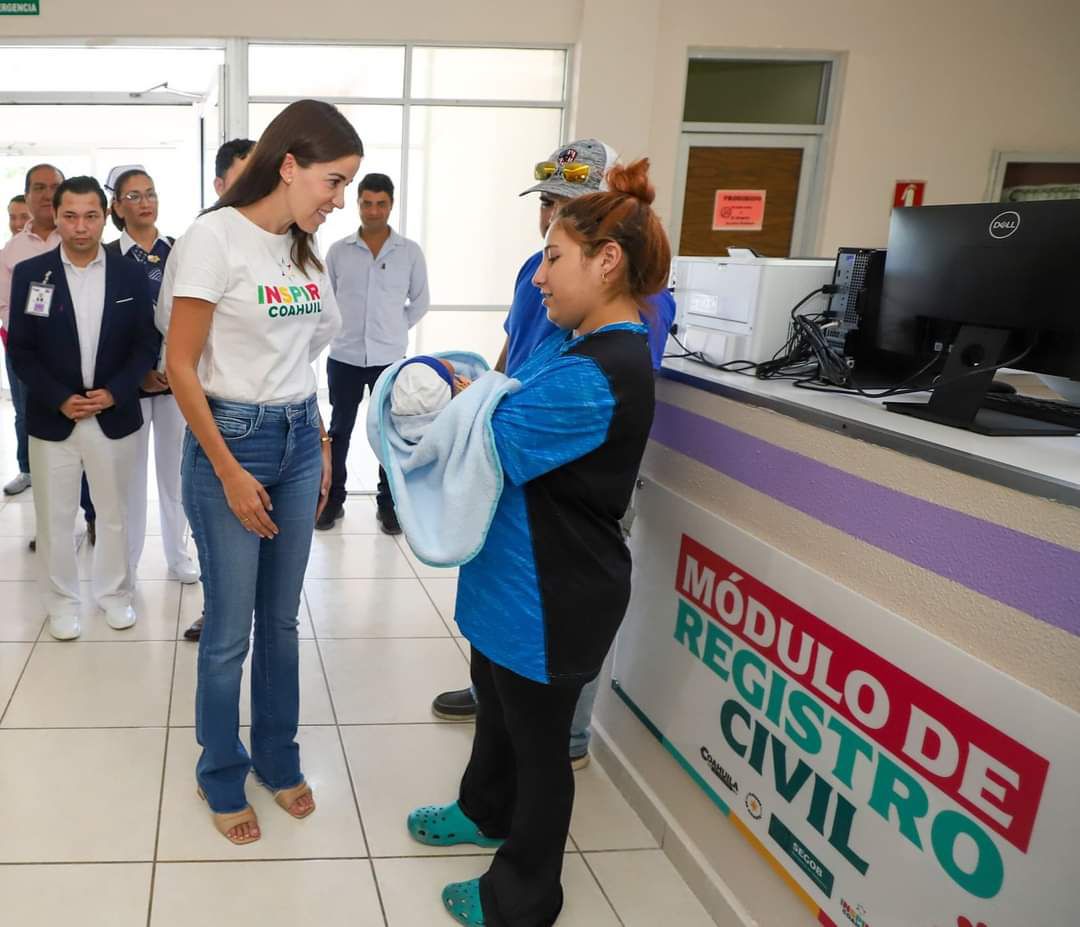 Inspira Coqhuila lleva módulos del Registro Civil a Hospitales Generales