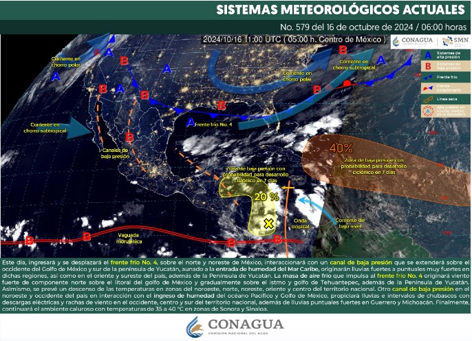 Ingresa el Frente Frío #4: Se prevén lluvias, fuertes vientos y descenso de temperaturas en Coahuila