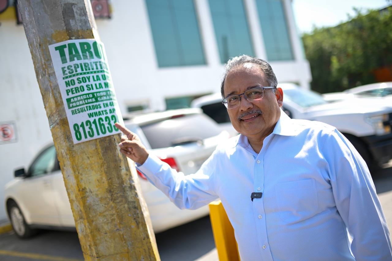 Continúa Escobedo poniéndose guapo, aplica cero tolerancia a publicidad en postes