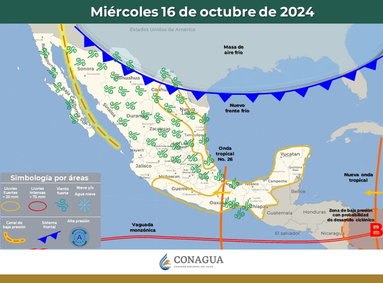 El Frente Frío #4 provocará lluvias y descenso de temperaturas en Coahuila