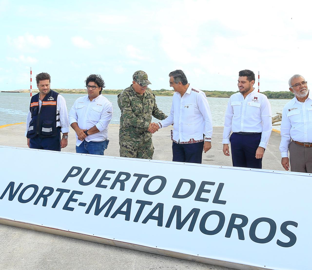 Supervisa Américo Villarreal avances del Puerto del Norte en Matamoros