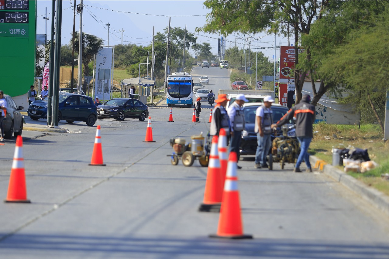 Gobierno de Guadalupe optimiza tránsito en Ruiz Cortines y Dulces Nombres