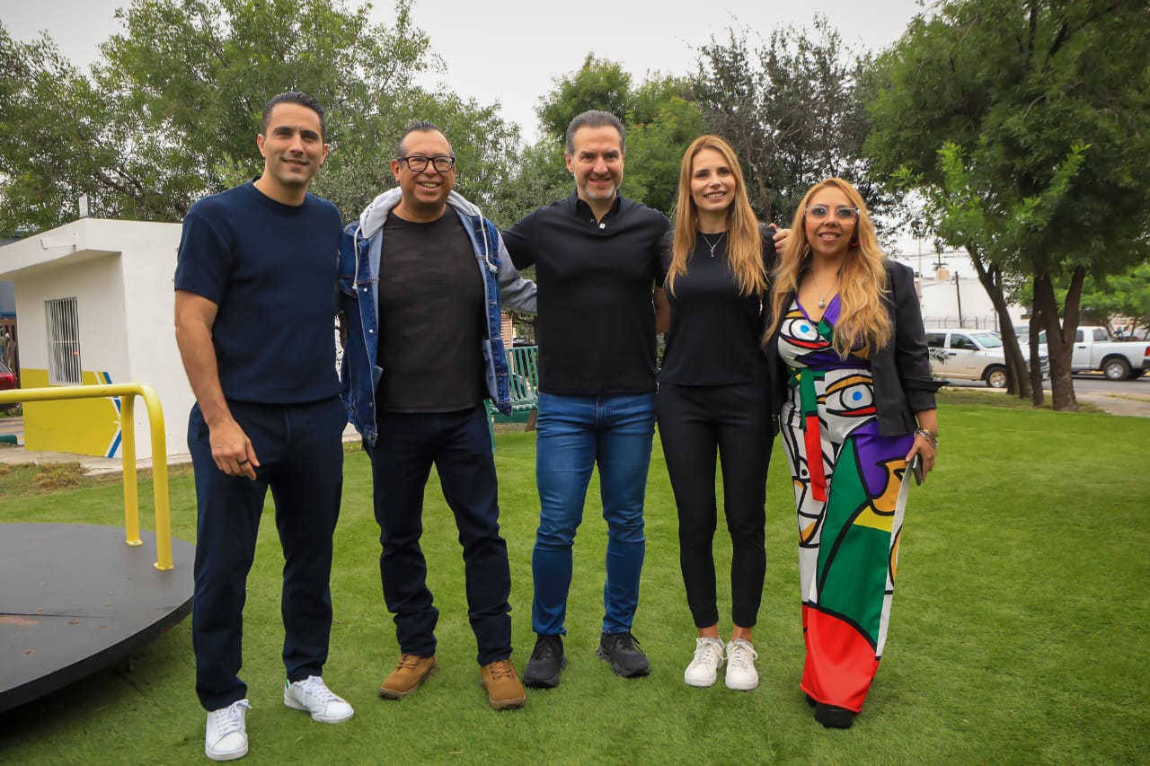 Supervisa Adrian de la Garza rehabilitación de multideportivo en Hacienda Mitras