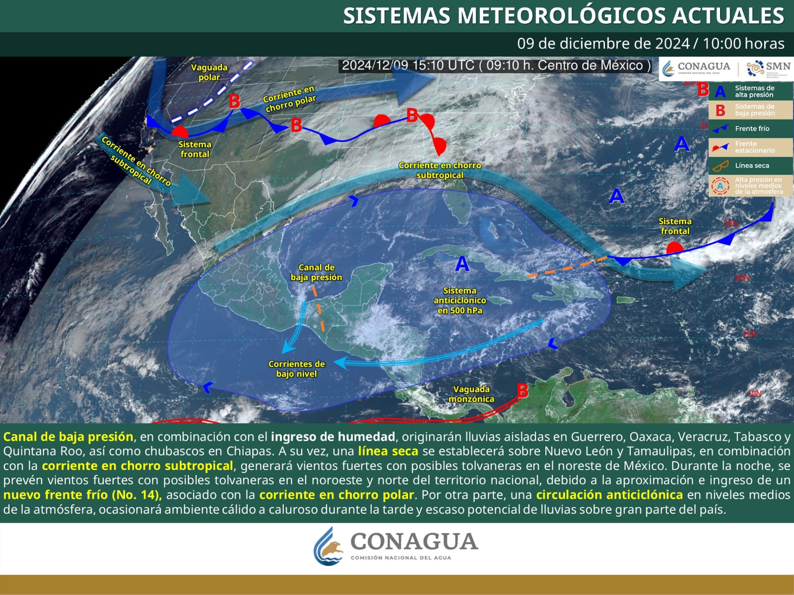 Frente Frío #14 ingresa a Coahuila con fuertes vientos y descenso en la temperatura