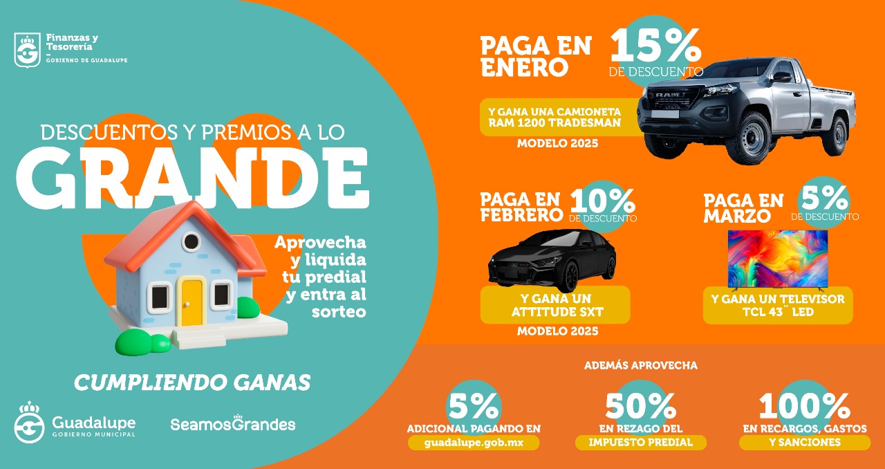 Da Guadalupe descuentos y sorpresas a contribuyentes cumplidos