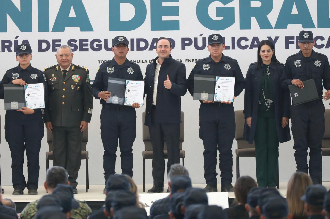 Cuenta Coahuila con 491 nuevos elementos de seguridad