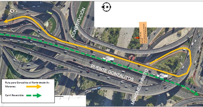 Anuncia Monterrey prueba de contraflujo en Gonzalitos el lunes