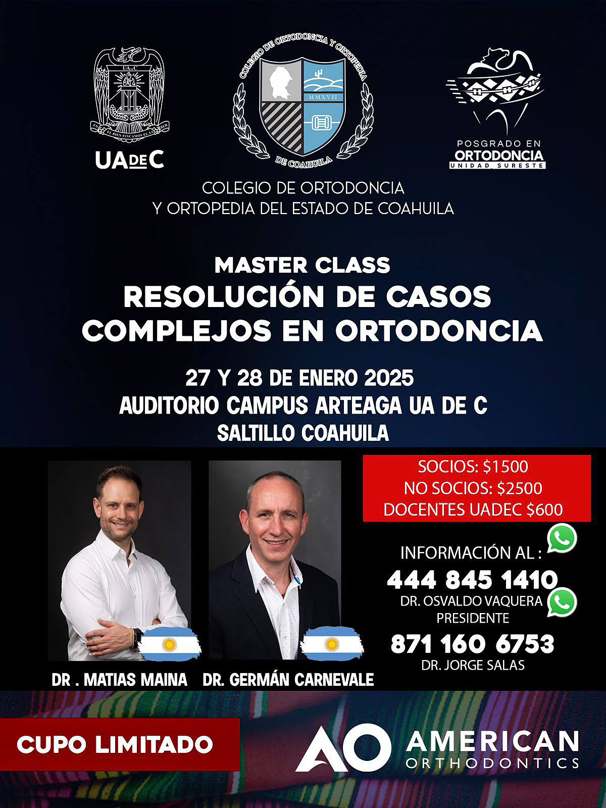  Impartirán en la UAdeC Master Class sobre Resolución de Casos Complejos en Ortodoncia