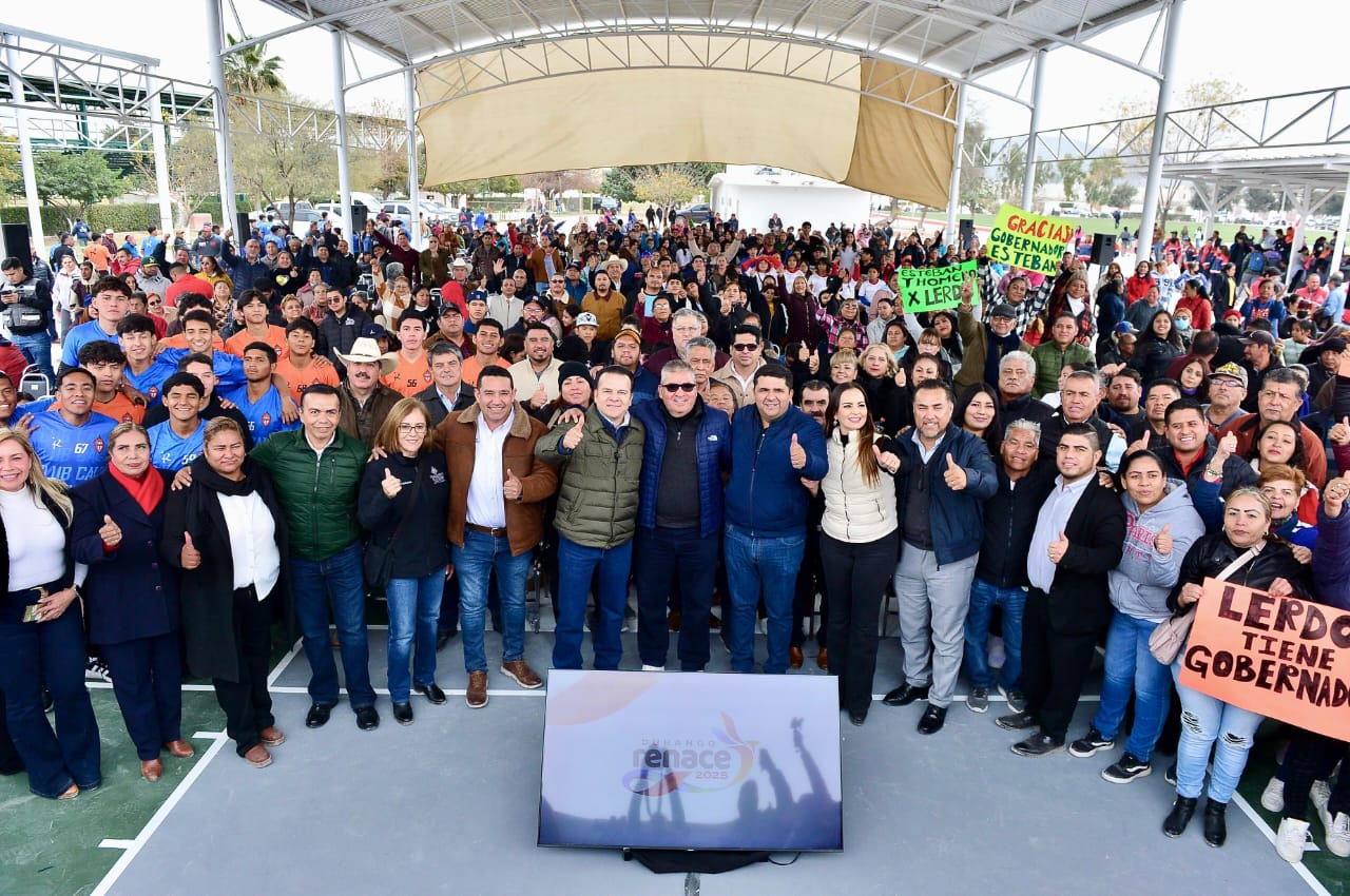 Transforman Esteban Villegas y Homero un espacio emblemático para el impulso del deporte y la salud; inauguran el Polideportivo Lerdo 2024