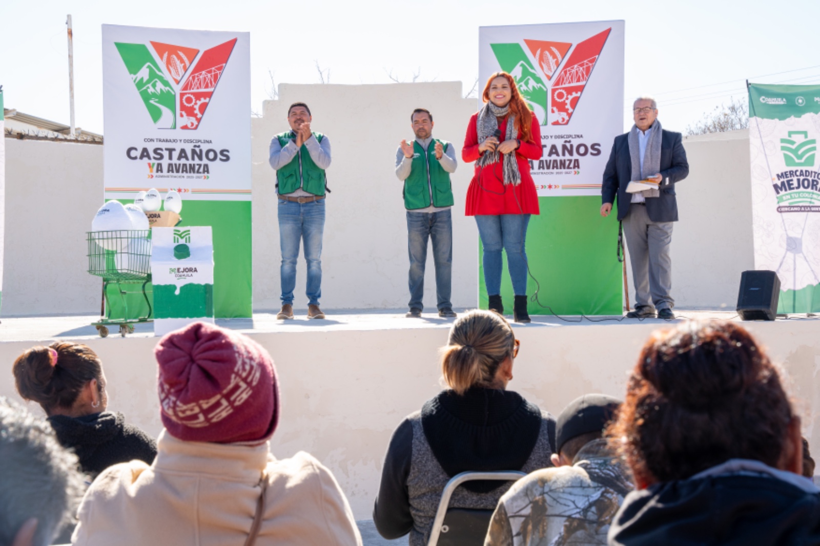 Con mercadito de Mejora Coahuila apoyamos a la economía de las familias de Castaños: Yesica Sifuentes