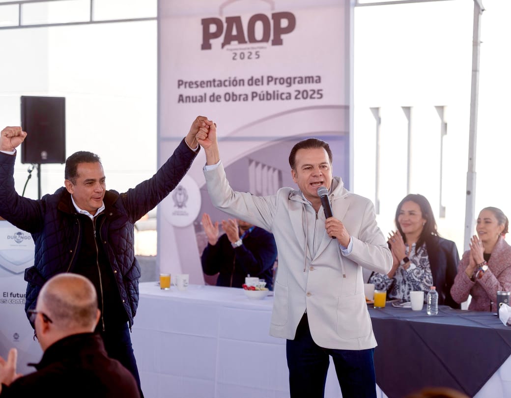 Somos un equipo que no le va a fallar a los duranguenses; Esteban Villegas y Toño Ochoa presentan Programa Anual de Obra Pública 2025