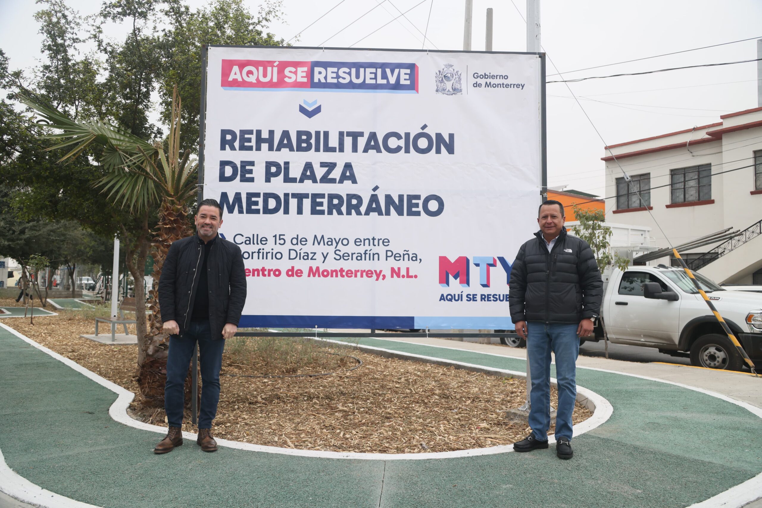 Entrega Monterrey rehabilitación de Plaza Mediterráneo en el Centro