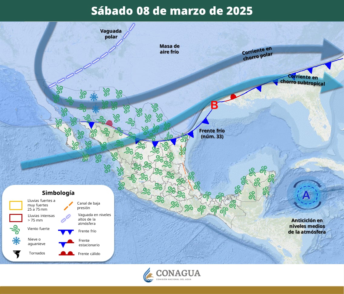 Frente frío 32 y 33 traerán vientos fuertes y bajas temperaturas en Coahuila