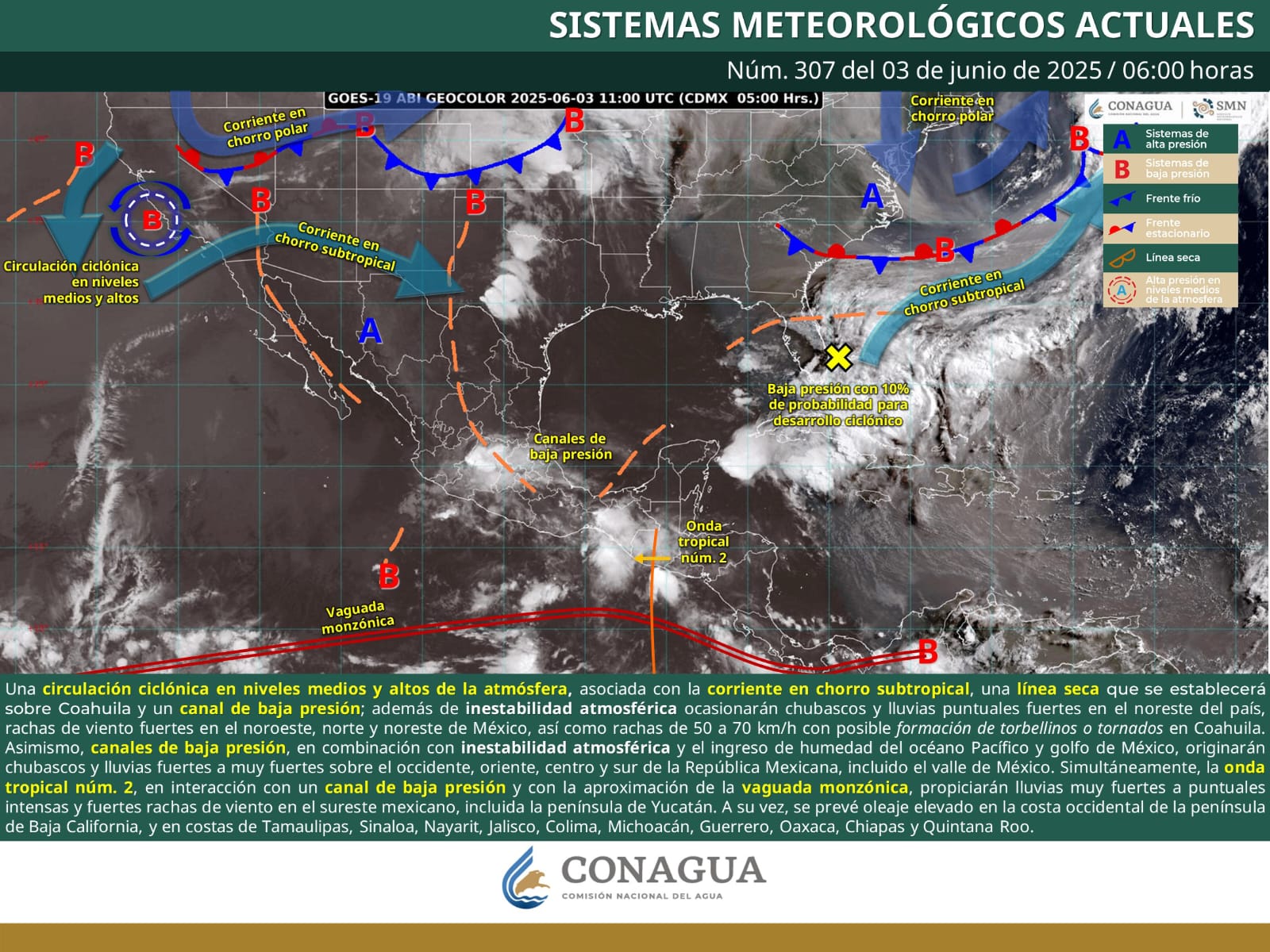 Se esperan lluvias, vientos fuertes y posible formación de torbellinos o tornados en Coahuila Se esperan lluvias, vientos fuertes y posible formación de torbellinos o tornados en Coahuila