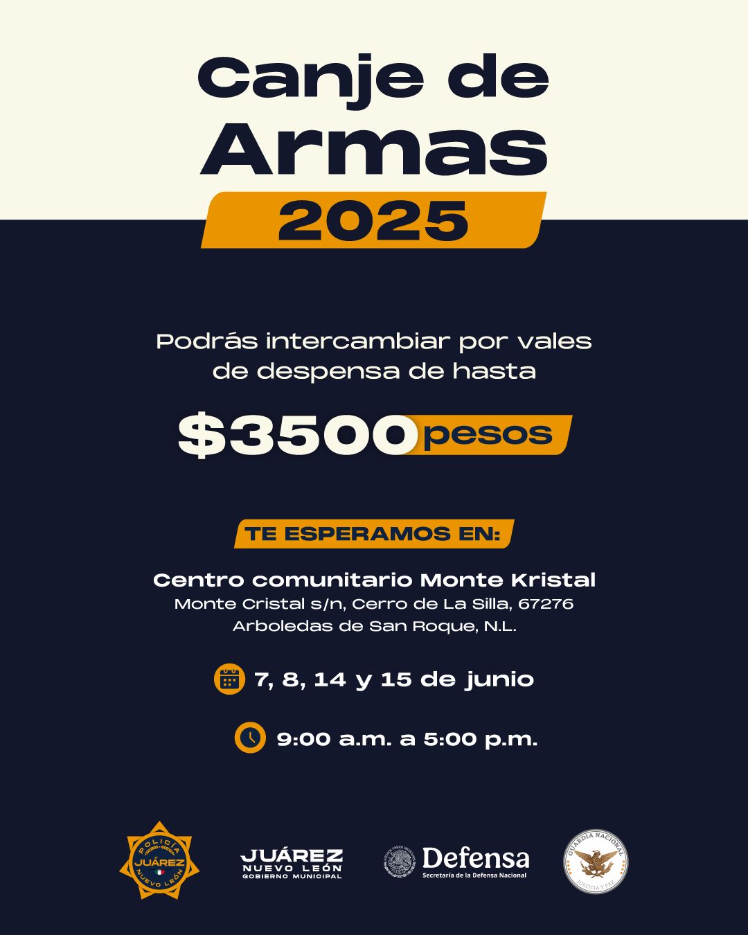 Invita Juárez a participar en campaña de Canje de Armas 2025 Invita Juárez a participar en campaña de Canje de Armas 2025