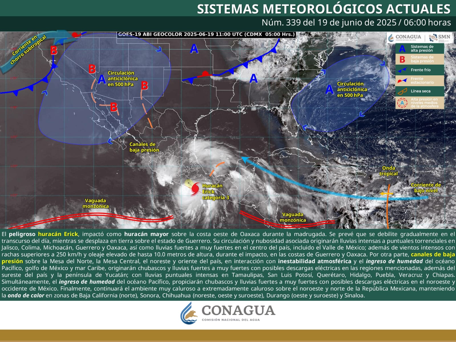 Se esperan lluvias fuertes con descargas eléctricas en Coahuila