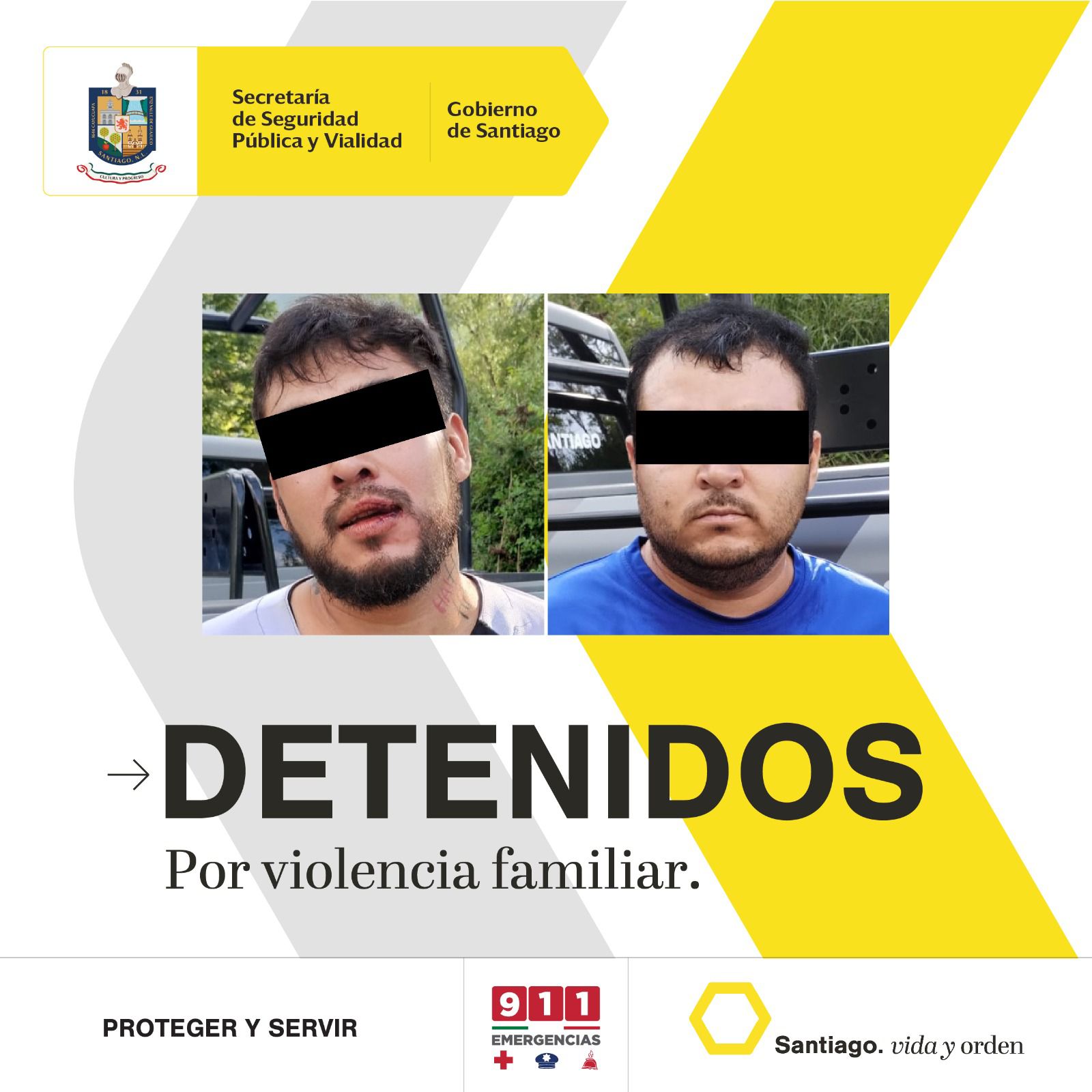 Reporte de violencia familiar termina con dos lesionados detenidos por la Policía de Santiago Reporte de violencia familiar termina con dos lesionados detenidos por la Policía de Santiago