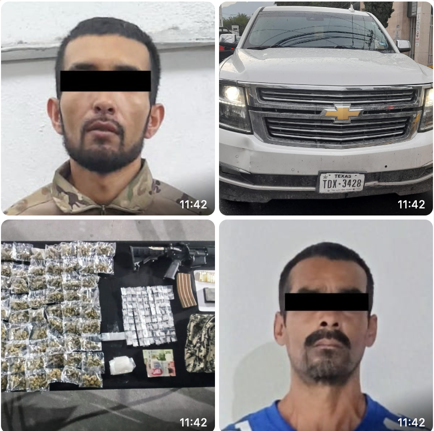 Vincula Fiscalía de Nuevo León a proceso a dos hombres detenidos en Cerralvo por delitos contra la salud y posesión de armas