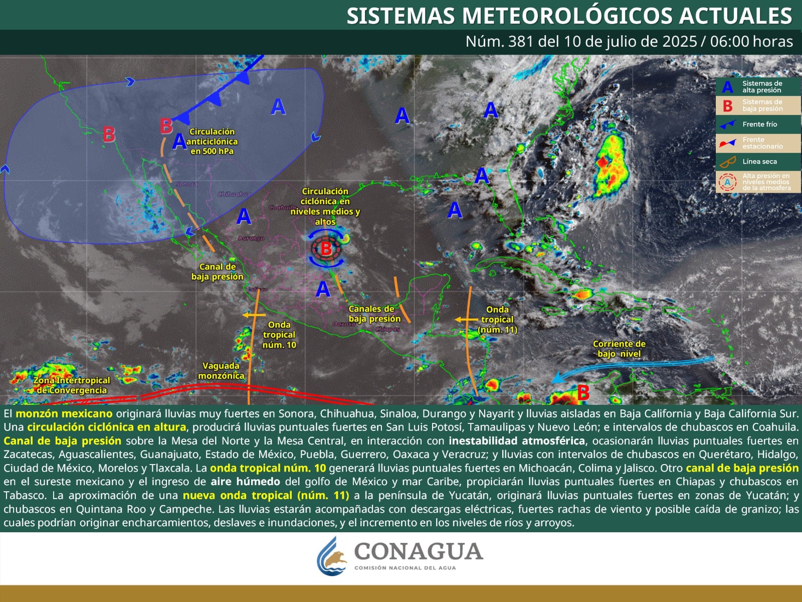 Se prevén chubascos y vientos fuertes en Coahuila