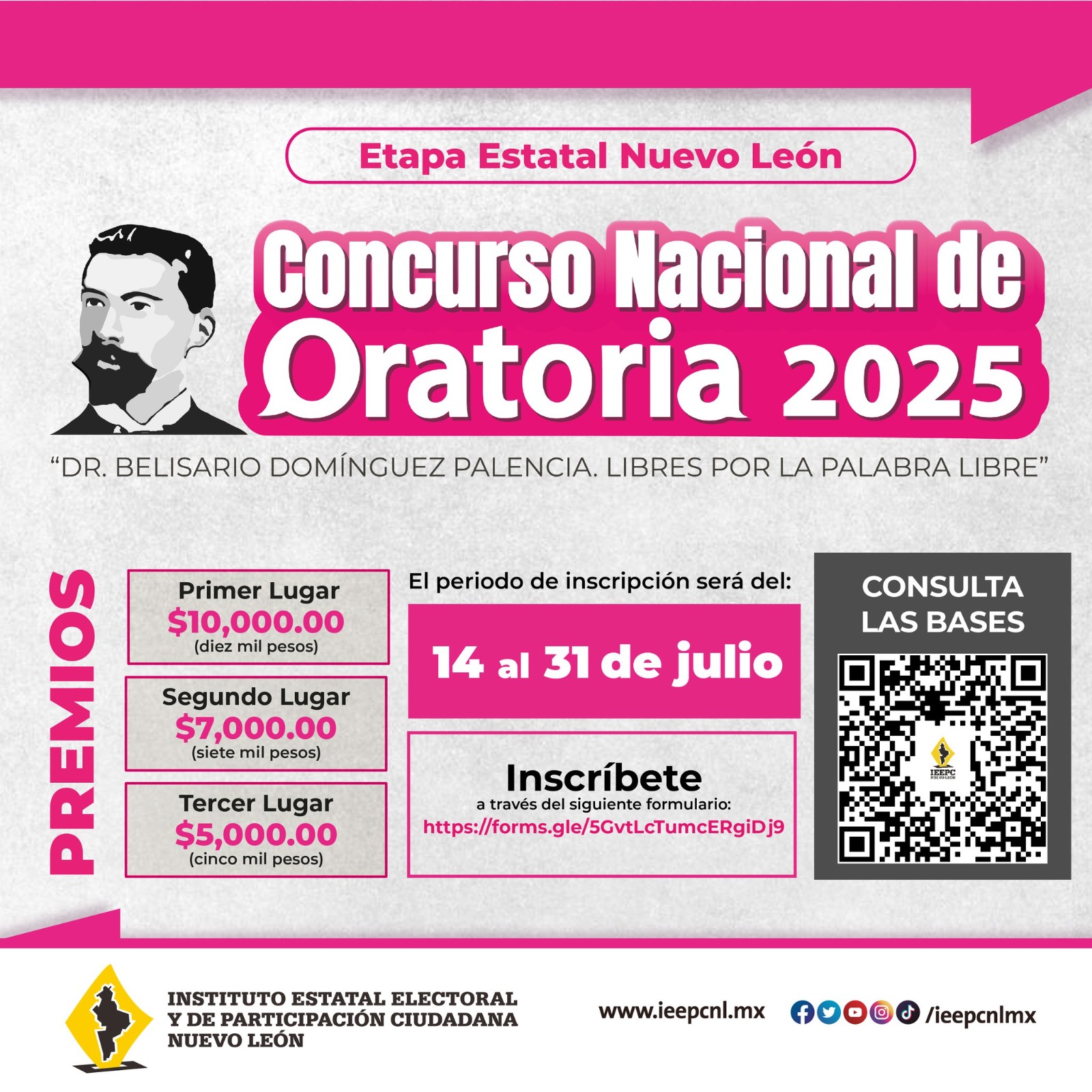 Invita IEEPCNL a juventudes a participar en concurso de oratoria Invita IEEPCNL a juventudes a participar en concurso de oratoria