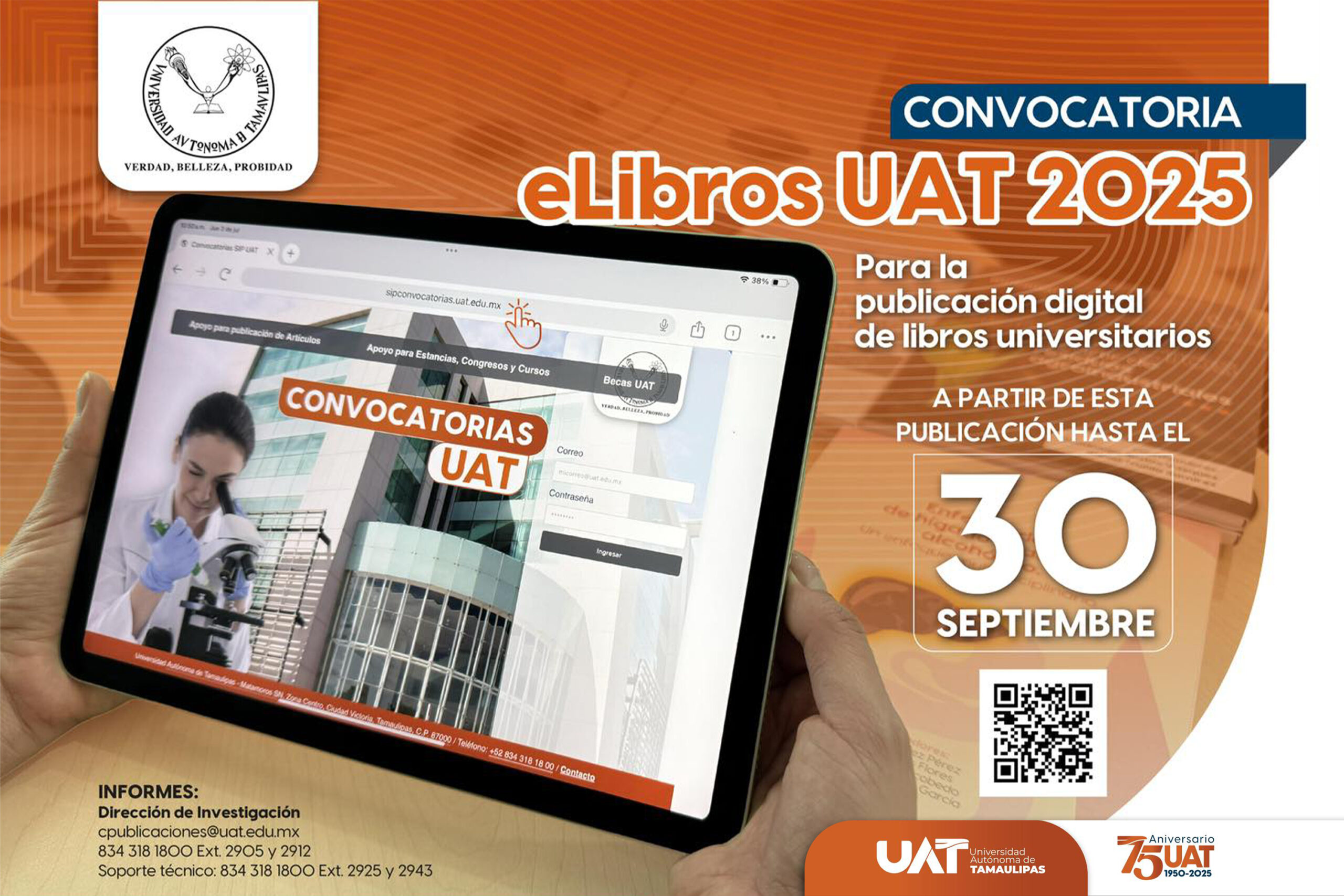 Lanza la UAT convocatoria para la publicación de libros digitales Lanza la UAT convocatoria para la publicación de libros digitales