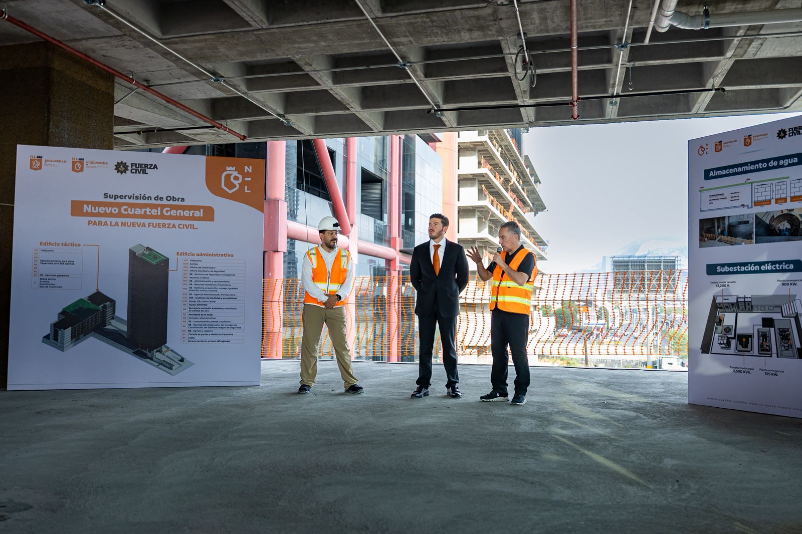 Supervisa Samuel García obras del cuartel general para la Nueva Fuerza Civil