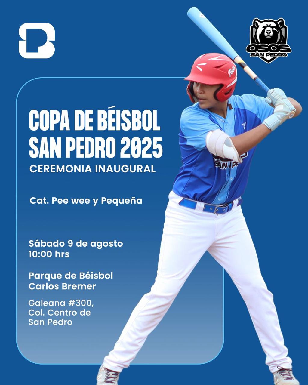 Invitan al arranque de la Copa de Beisbol Infantil San Pedro 2025 Invitan al arranque de la Copa de Beisbol Infantil San Pedro 2025