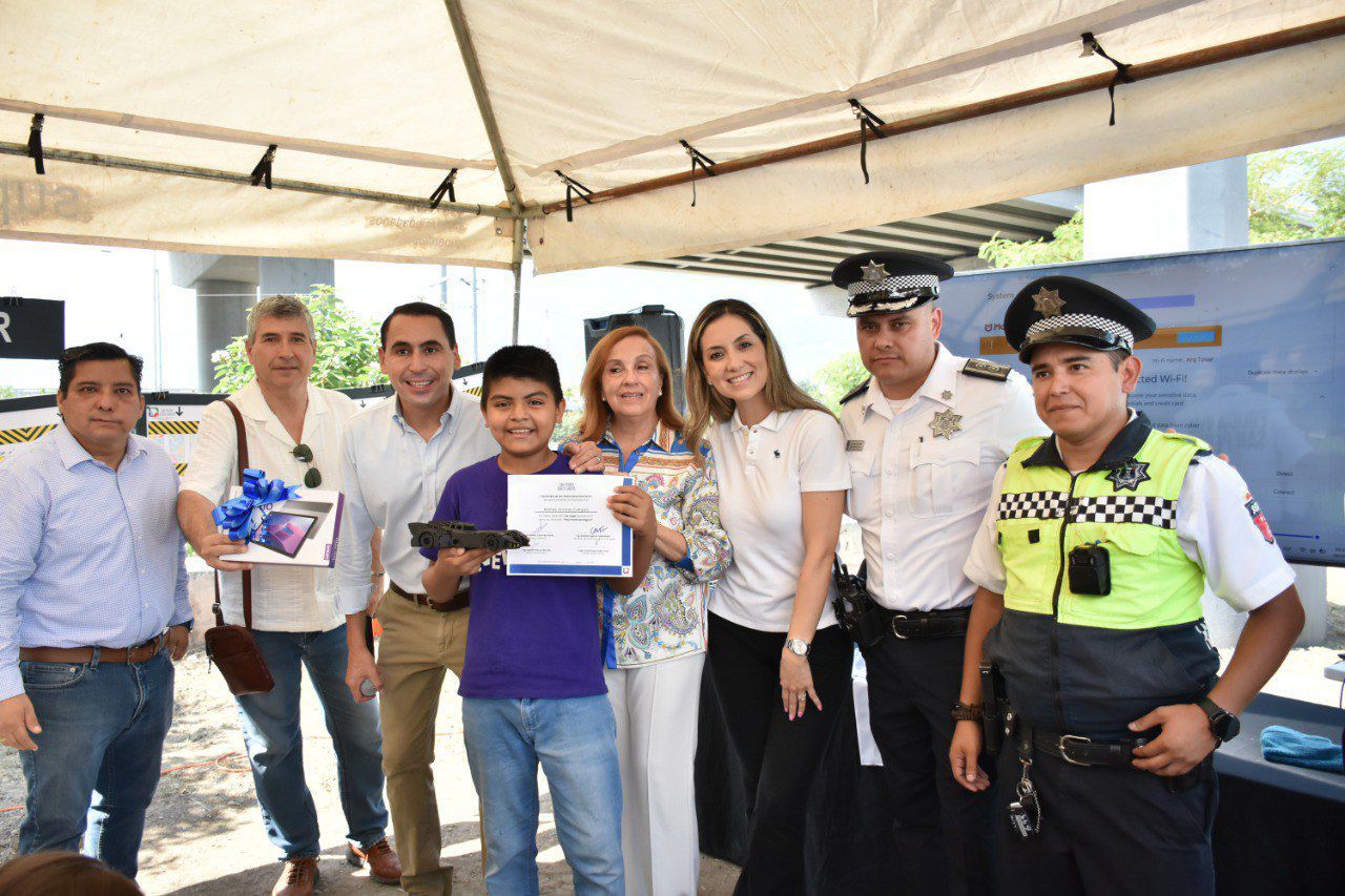 Diseñan niñas y niños sampetrinos cruces seguros y artísticos