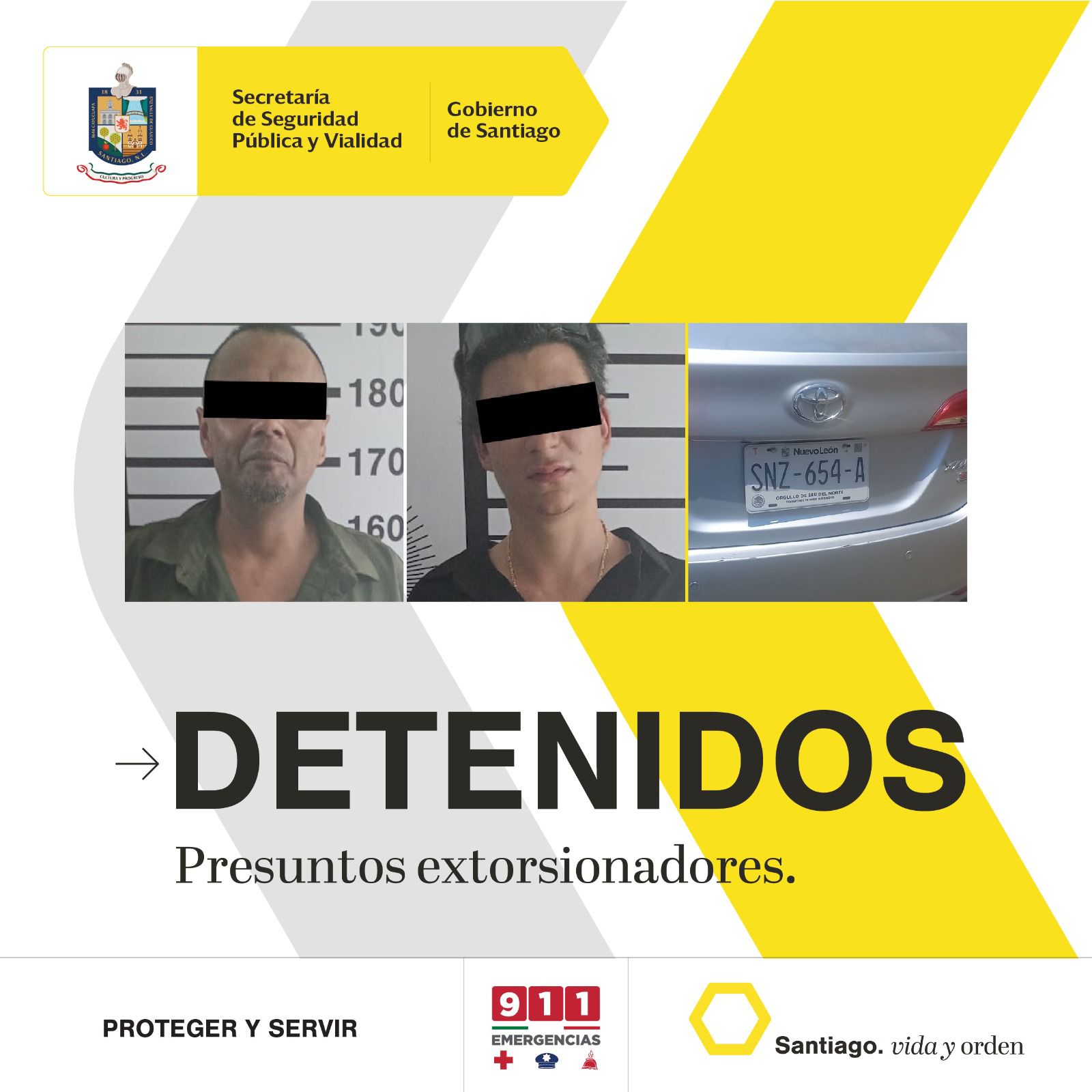 Policía de Santiago detiene a dos personas señaladas como extorsionadores Policía de Santiago detiene a dos personas señaladas como extorsionadores