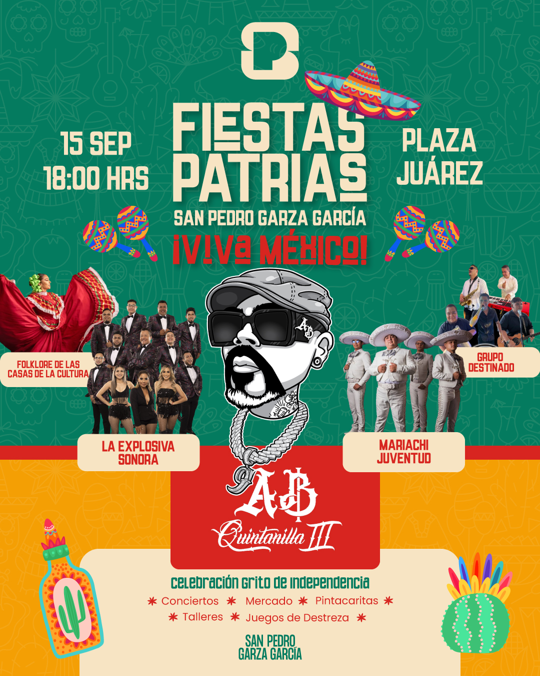 Invita San Pedro a fiesta mexicana por el Grito de Independencia Invita San Pedro a fiesta mexicana por el Grito de Independencia