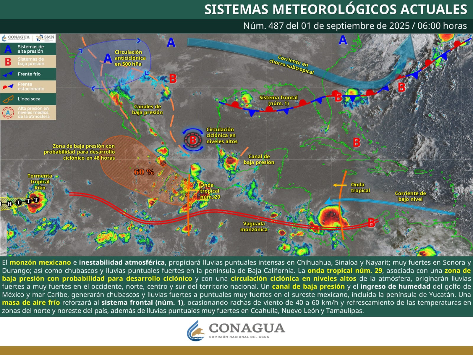 Frente Frío #1 generará lluvias muy fuertes en Coahuila Frente Frío #1 generará lluvias muy fuertes en Coahuila