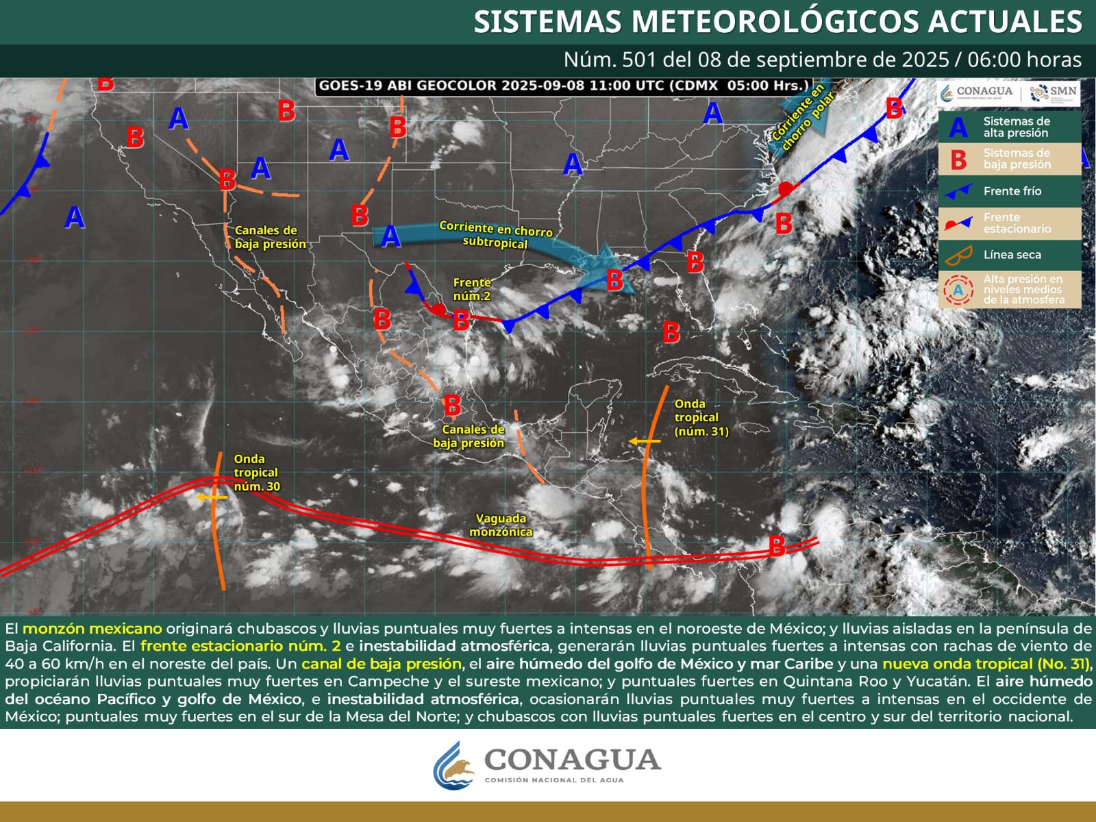 Continúa el pronóstico de Frente Frío y lluvias fuertes en Coahuila Continúa el pronóstico de Frente Frío y lluvias fuertes en Coahuila