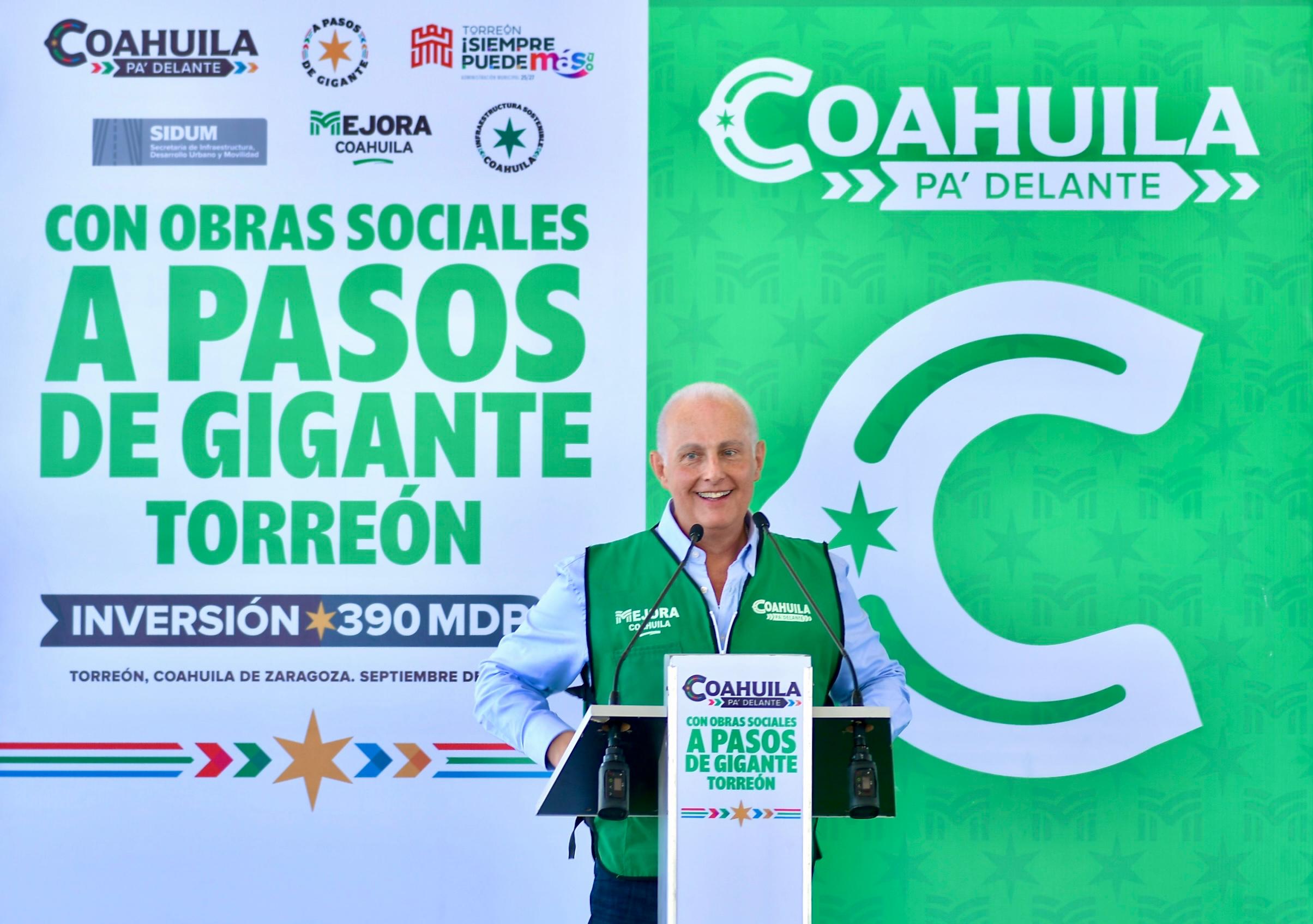 Arranca programa de obras sociales con trabajos de pavimentación y recarpeteo en Torreón