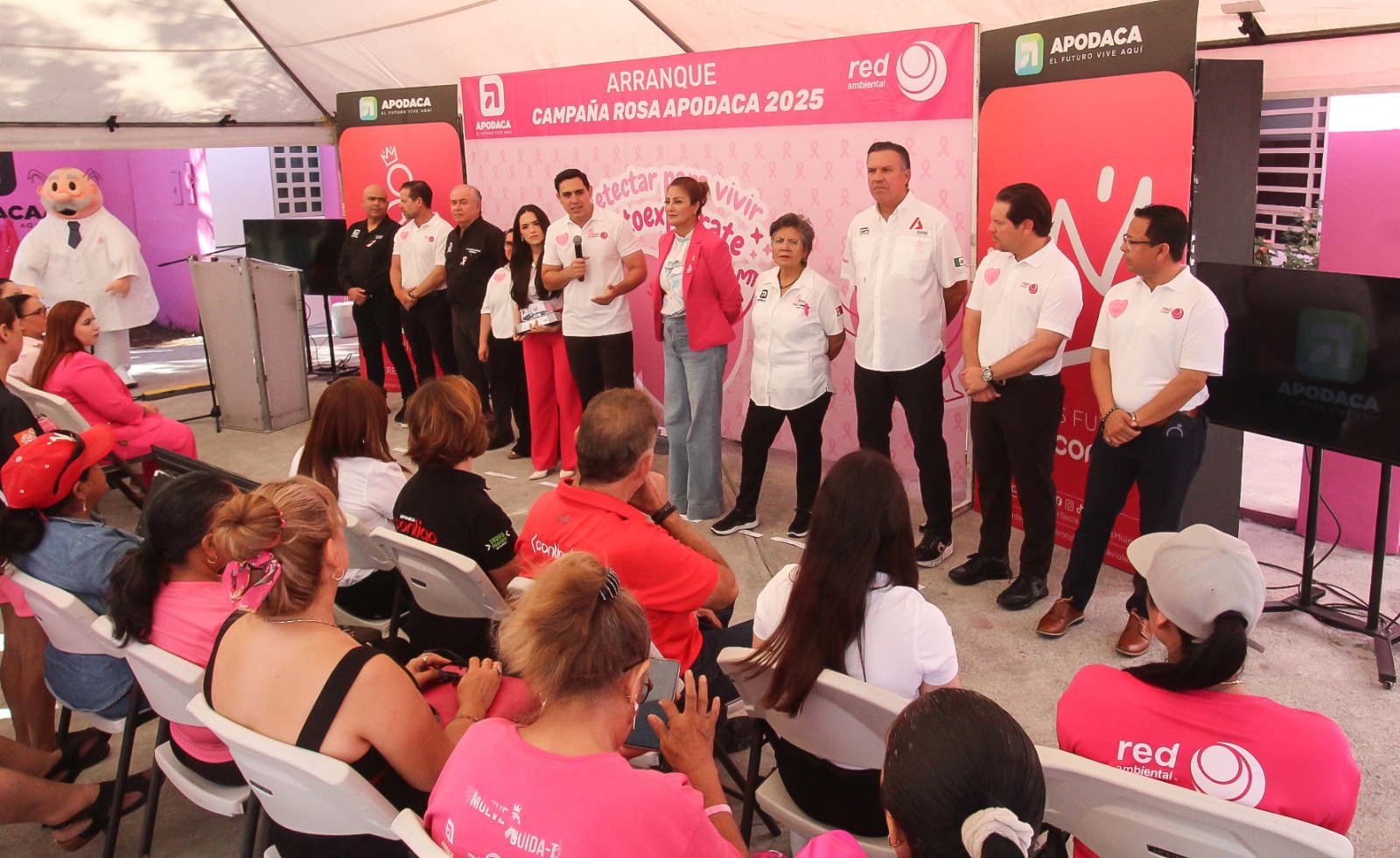 Inicia en Apodaca campaña rosa 2025 “Detectar es vivir, autoexplórate”