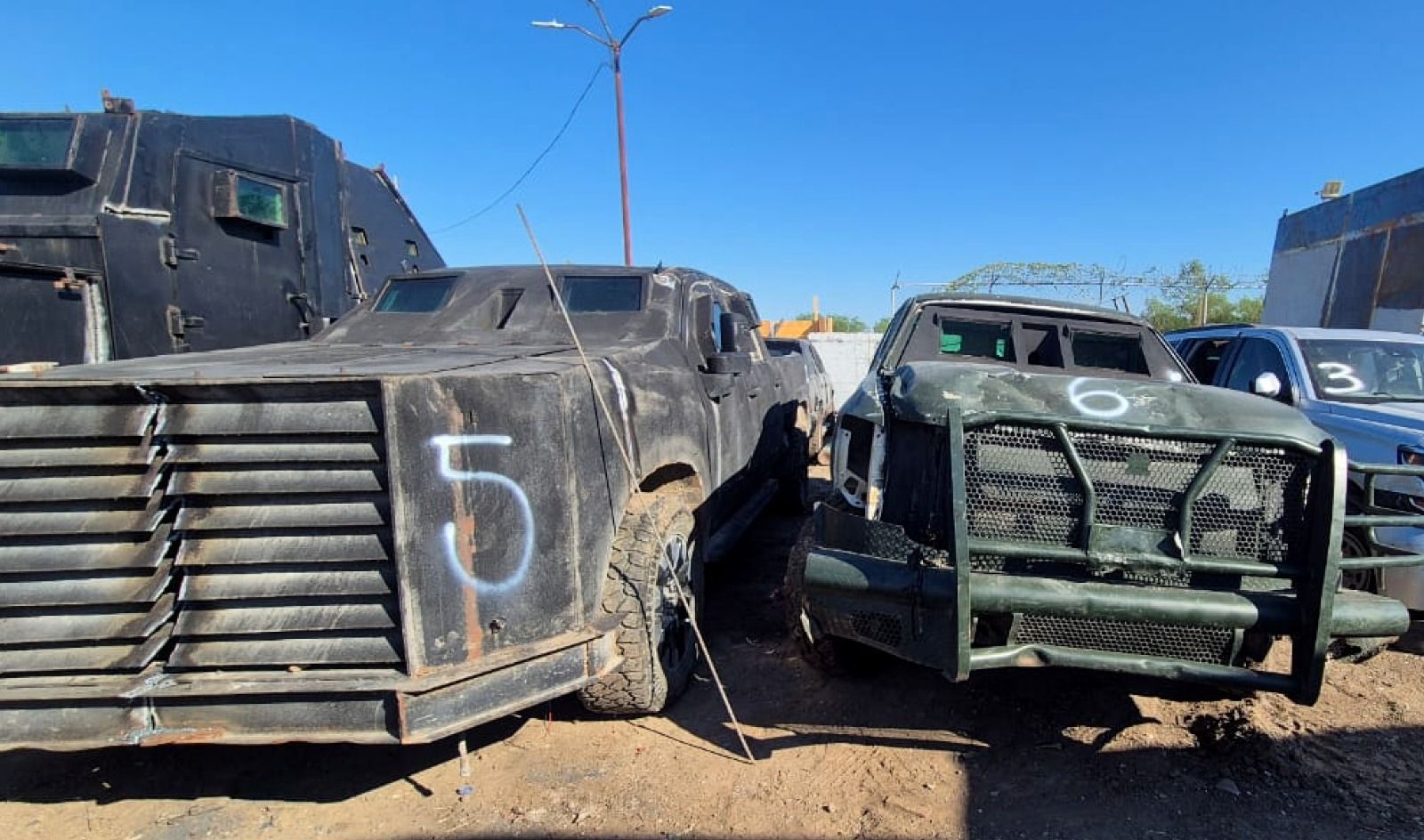 FGR destruye 23 vehículos con blindaje artesanal