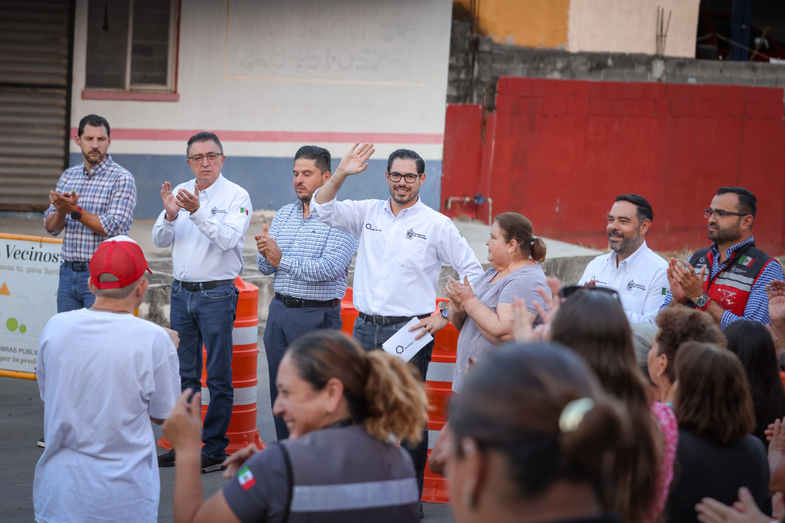 David de la Peña entrega la más grande rehabilitación vial de Santiago y arranca otra obra en Los Cavazos