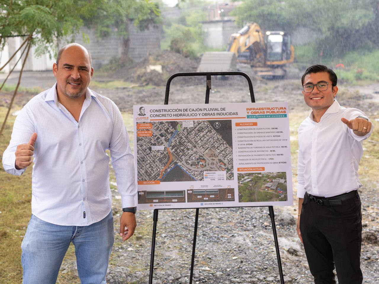 Arranca Félix Arratia obra pluvial en beneficio de más de 5 mil juarenses Arranca Félix Arratia obra pluvial en beneficio de más de 5 mil juarenses
