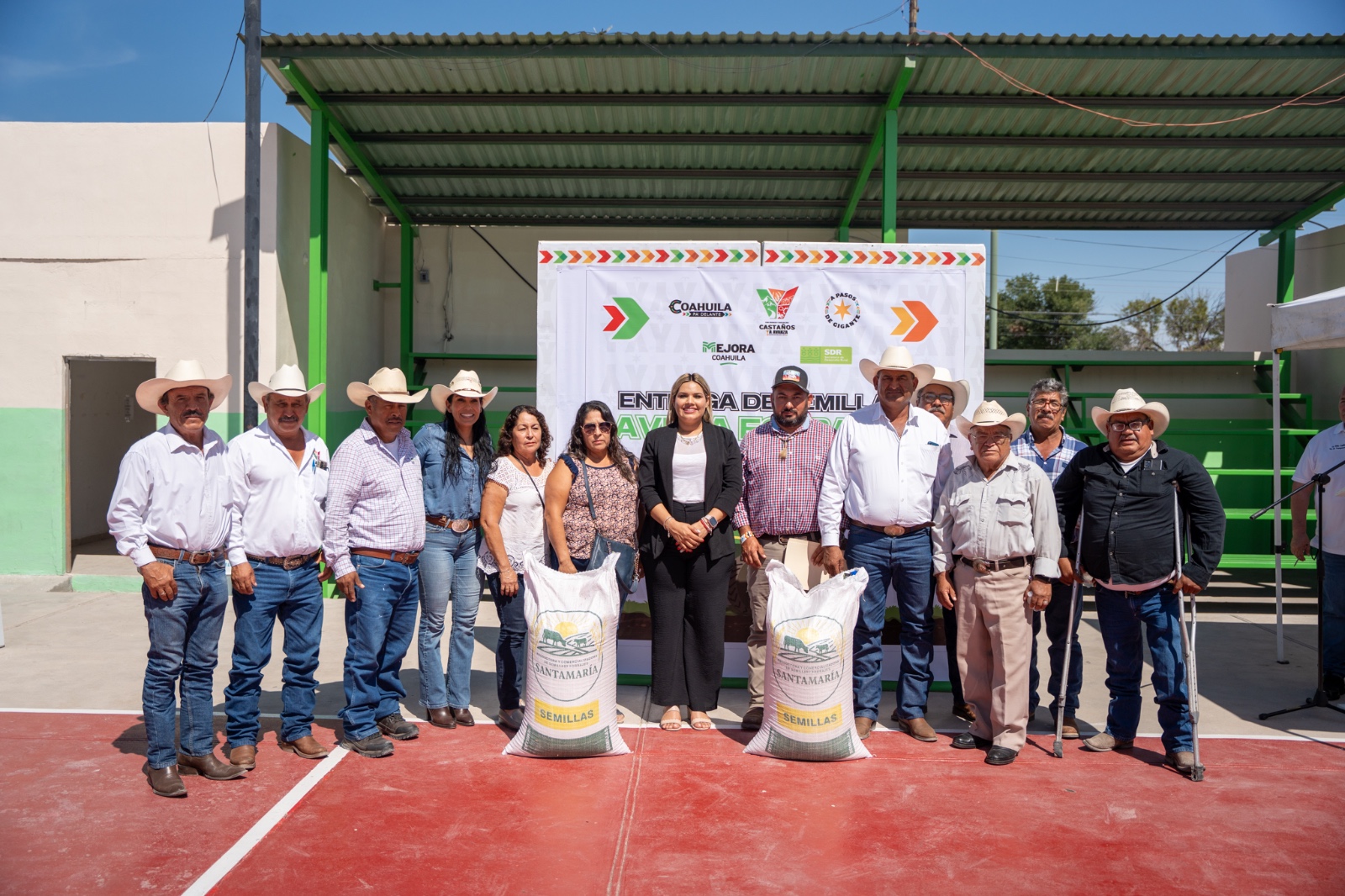 Fortalece Yesica Sifuentes al campo con entrega de semilla de avena