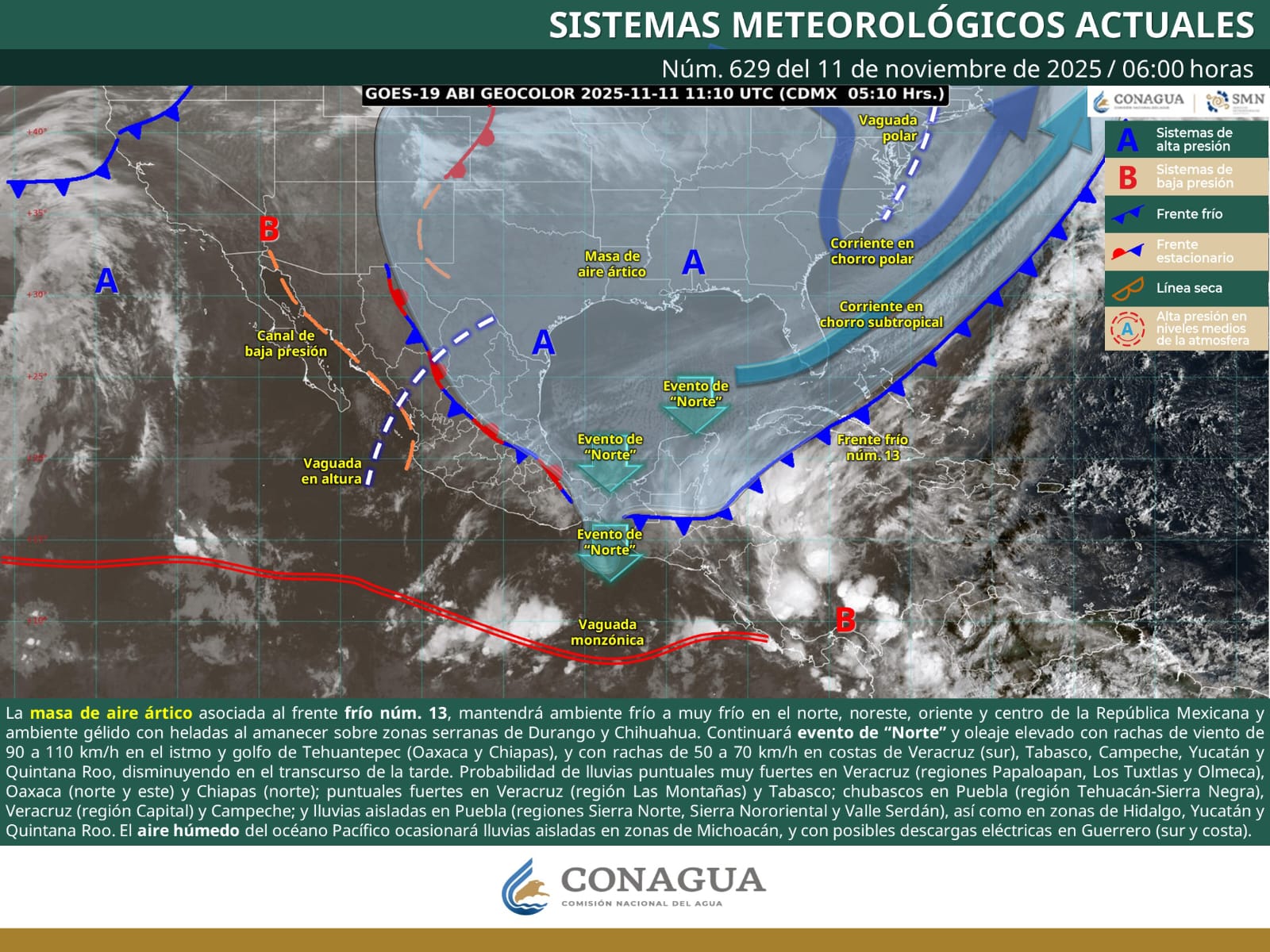 Frente Frío #13 mantiene bajas temperaturas en Coahuila