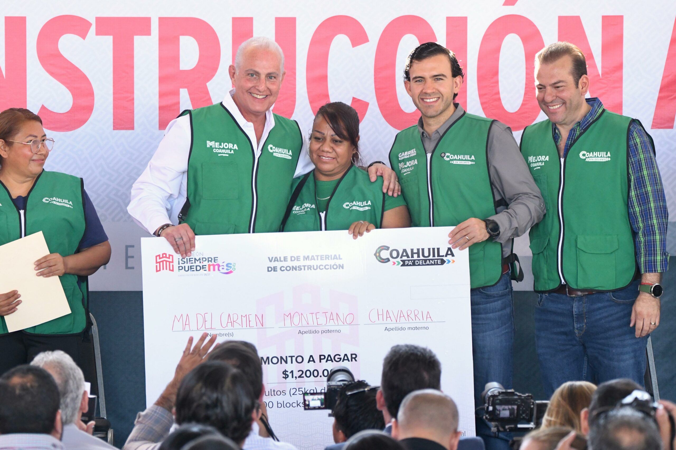 Román Alberto Cepeda González arranca programa de materiales de construcción a bajo costo