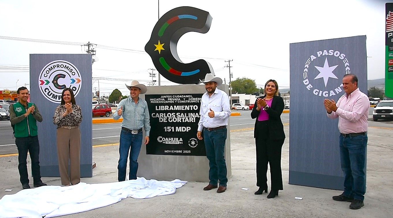 Entregan modernización del libramiento Carlos Salinas de Gortari en Monclova