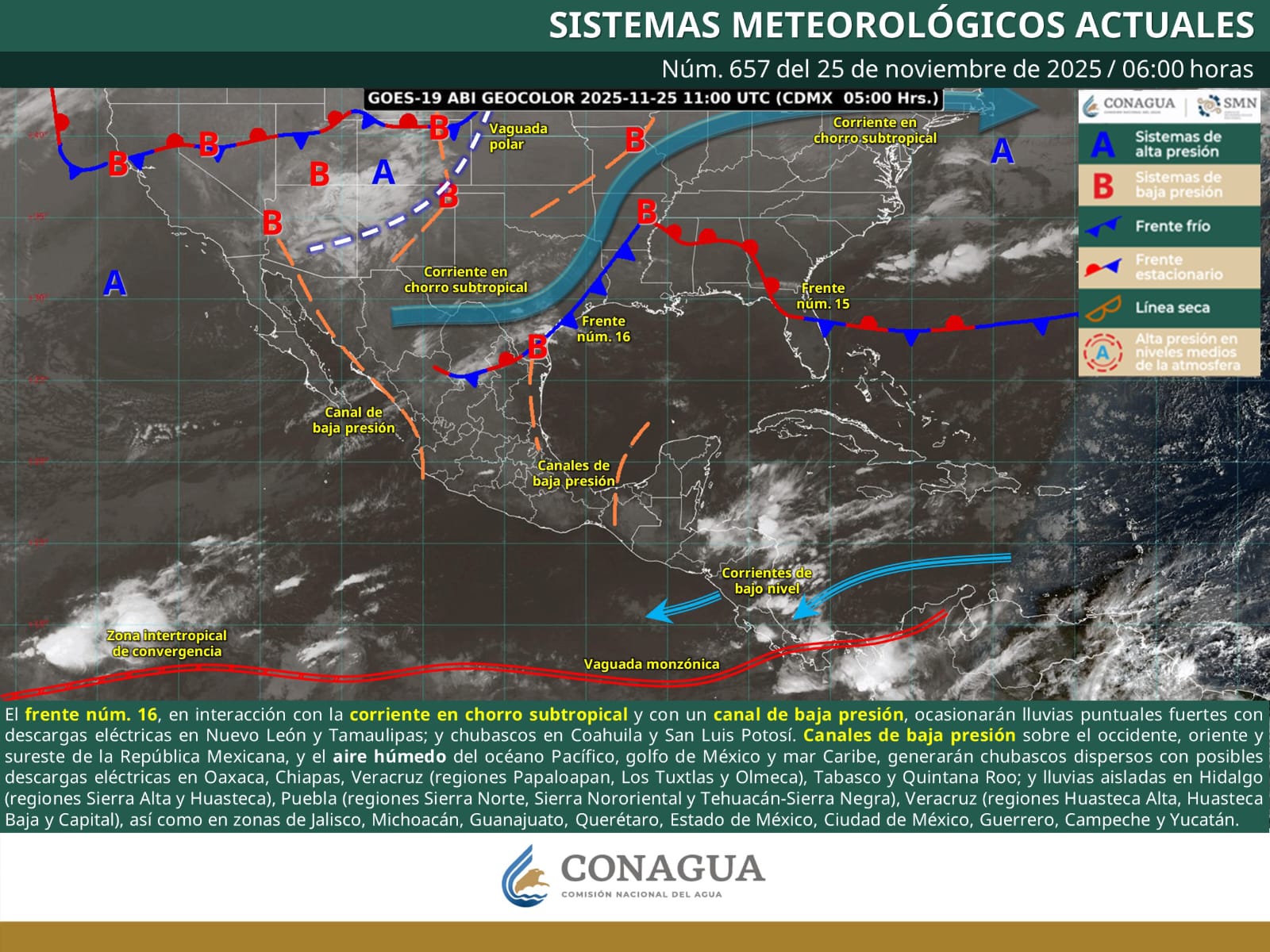 Se prevén chubascos y descenso de temperatura en Coahuila