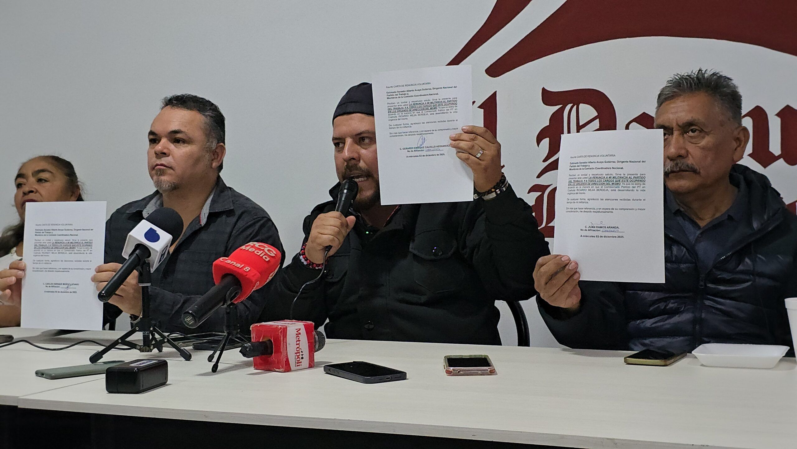 Dirigente del PT en Torreón renuncia al partido y acusa a Ricardo Mejía de fracturar la coalición en Coahuila